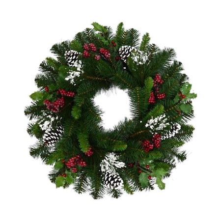 Celebrations Home 30 In. D LED Prelit Warm White Wreath